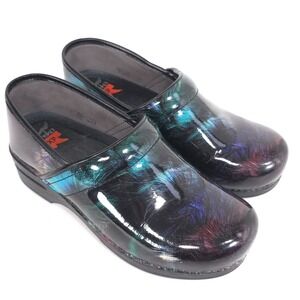 DANSKO XP CLOGS Women's US 9.5 Multicolor Patent Leather Shoes Size 40